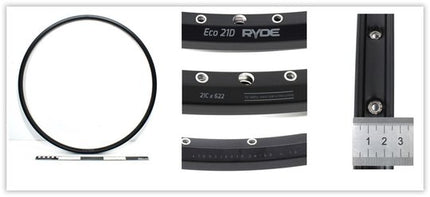 Velg Ryde ECO21 28 36 13G Zwart