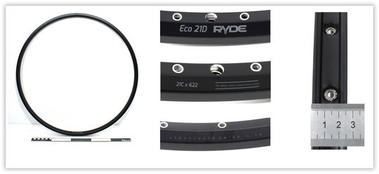 Velg Ryde ECO21 28 36 13G Zwart