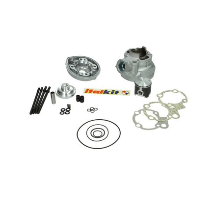 Cylindre avec culasse Italkit aluminium nikasil Gilardoni 74cc minarelli am6 ck.44.761.gr2