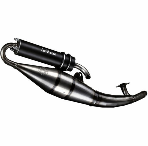 uitlaat Leovince rev. e-keur tt black edition blank/zwart minarelli hor 4039b