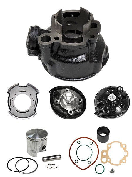 cilinder met kop dr gietijzer 80cc 49mm minarelli am6