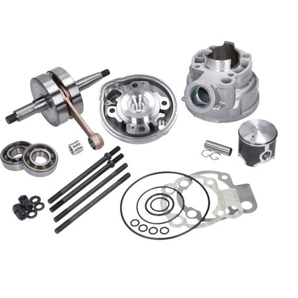 cylindre avec culasse Italkit + vilebrequin 70cc big bore 48mm minarelli am6 k.44.761.g