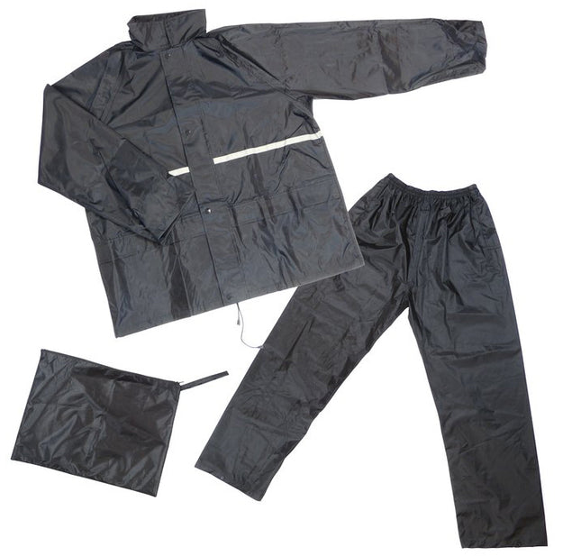 Regenpak Dresco XLarge - zwart met reflectie