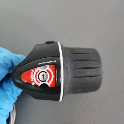Versteller Shimano Nexus Grip Shift 3V ZWART-ROOD
