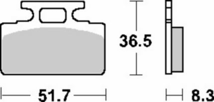 Brake pad set SBS for AGM Goccia GEV1000, Mio, Tonik, Yup 110HF