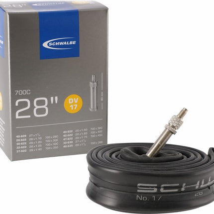 Fiets Binnenband - Schwalbe Binnenband - DV17 - 28 inch x 1.10 - 1.75 - Hollands Ventiel - 40mm' Werkplaatsverpakking