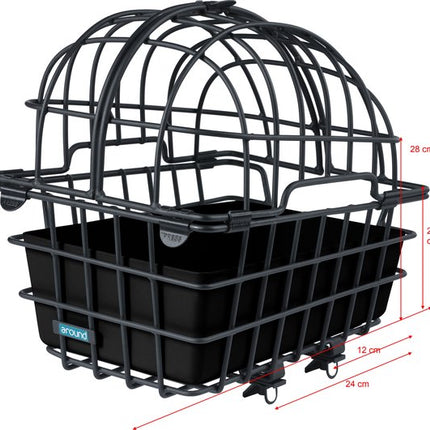 Bicycle accessories - Dog bicycle basket LUNA XL, rear