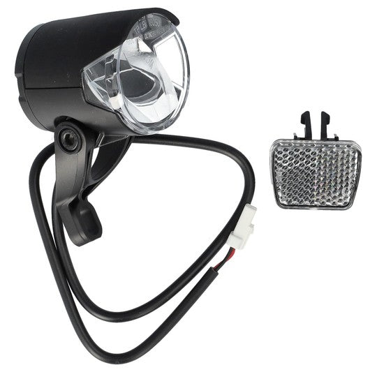 Fiets koplamp Herrmans H-Black MR4 Herr Black 6-12V Kabel Zwart