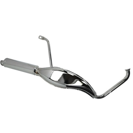 pot d'échappement tecno high fish 28mm chrome tomos, a3, a35