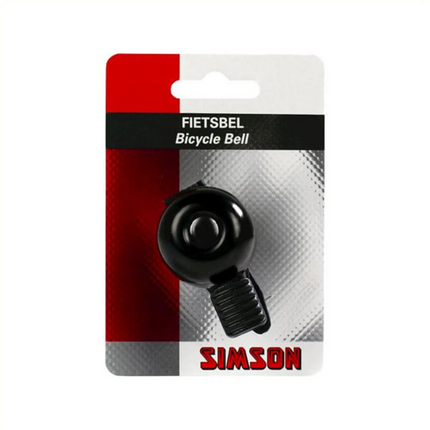 bicycle bell - Simson mini 32mm with flex-band attachment - black