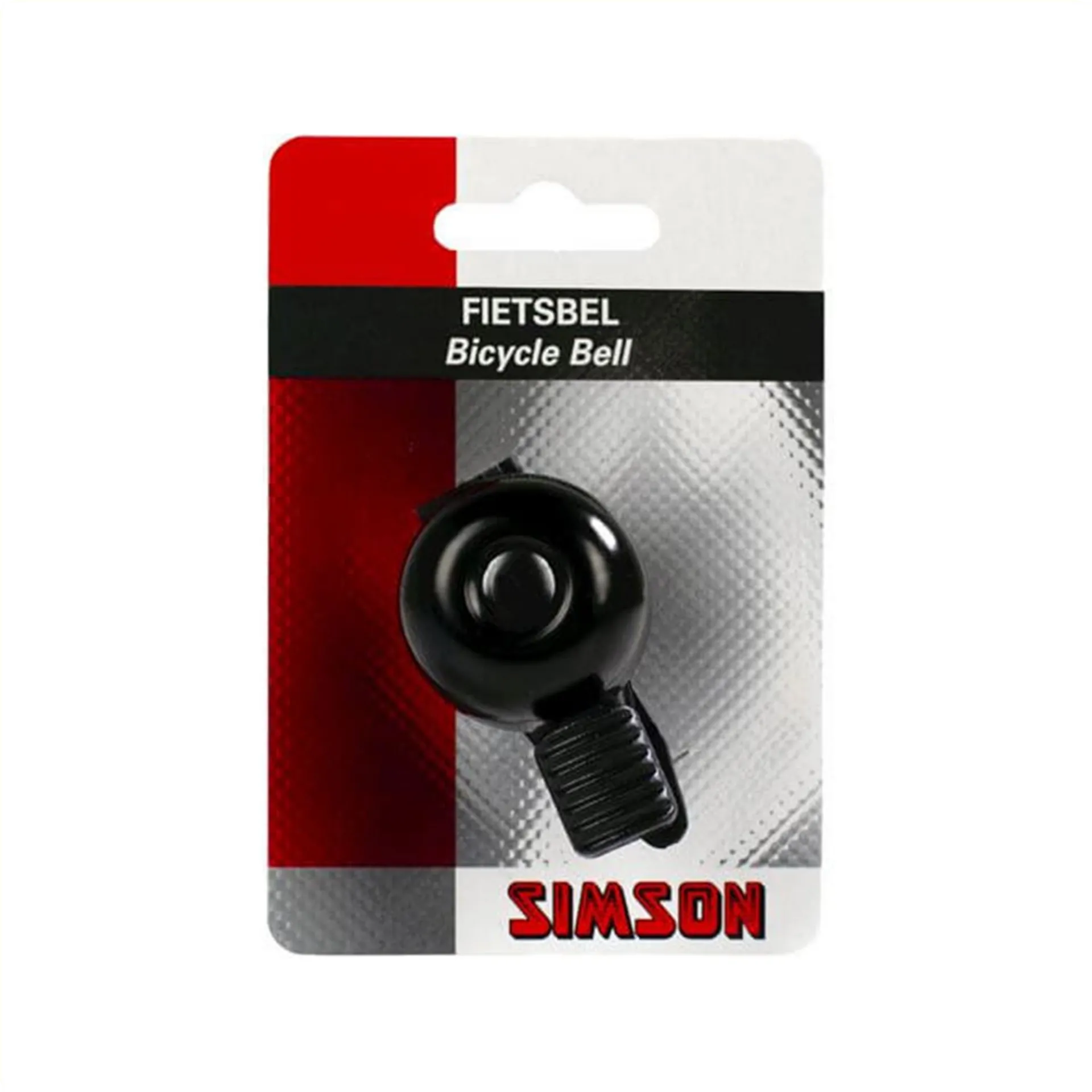 fiets bel - Simson mini 32mm met flex-band bevestiging - zwart