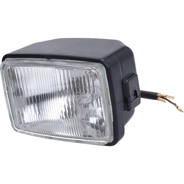 koplamp DMP vierkant model origineel 150mm zwart a3, sachs prima , Tomos A35, camino