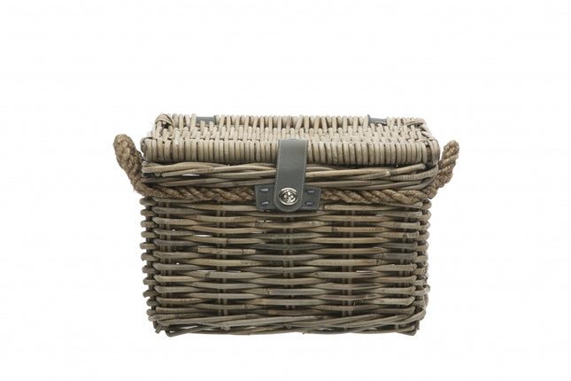 Rotan fietsmand New Looxs Melbourne Medium 24 liter 38 x 27 x 24 cm - grijs