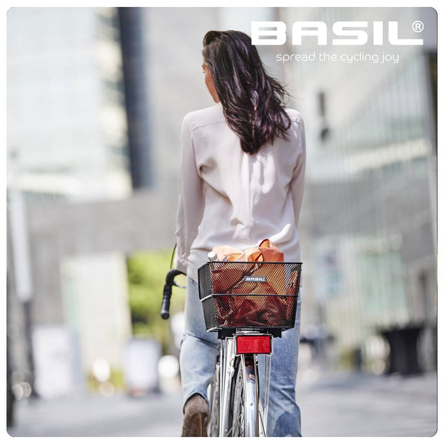 Fietsmand Basil Cento met WSL-systeem 45 x 31 x 22 cm - zwart