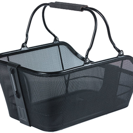 Fietsmand Basil Cento Tech Fiber Nordlicht (met MIK-adapterplaat) - solid zwart