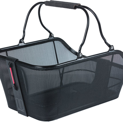 Fietsmand Basil Cento Tech Fiber Nordlicht (met MIK-adapterplaat) - solid zwart