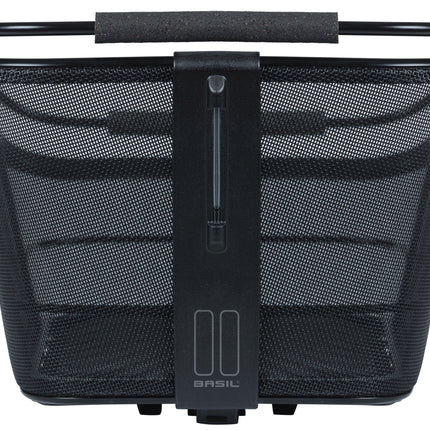 Fietsmand Basil Cento Tech Fiber Nordlicht (met MIK-adapterplaat) - solid zwart
