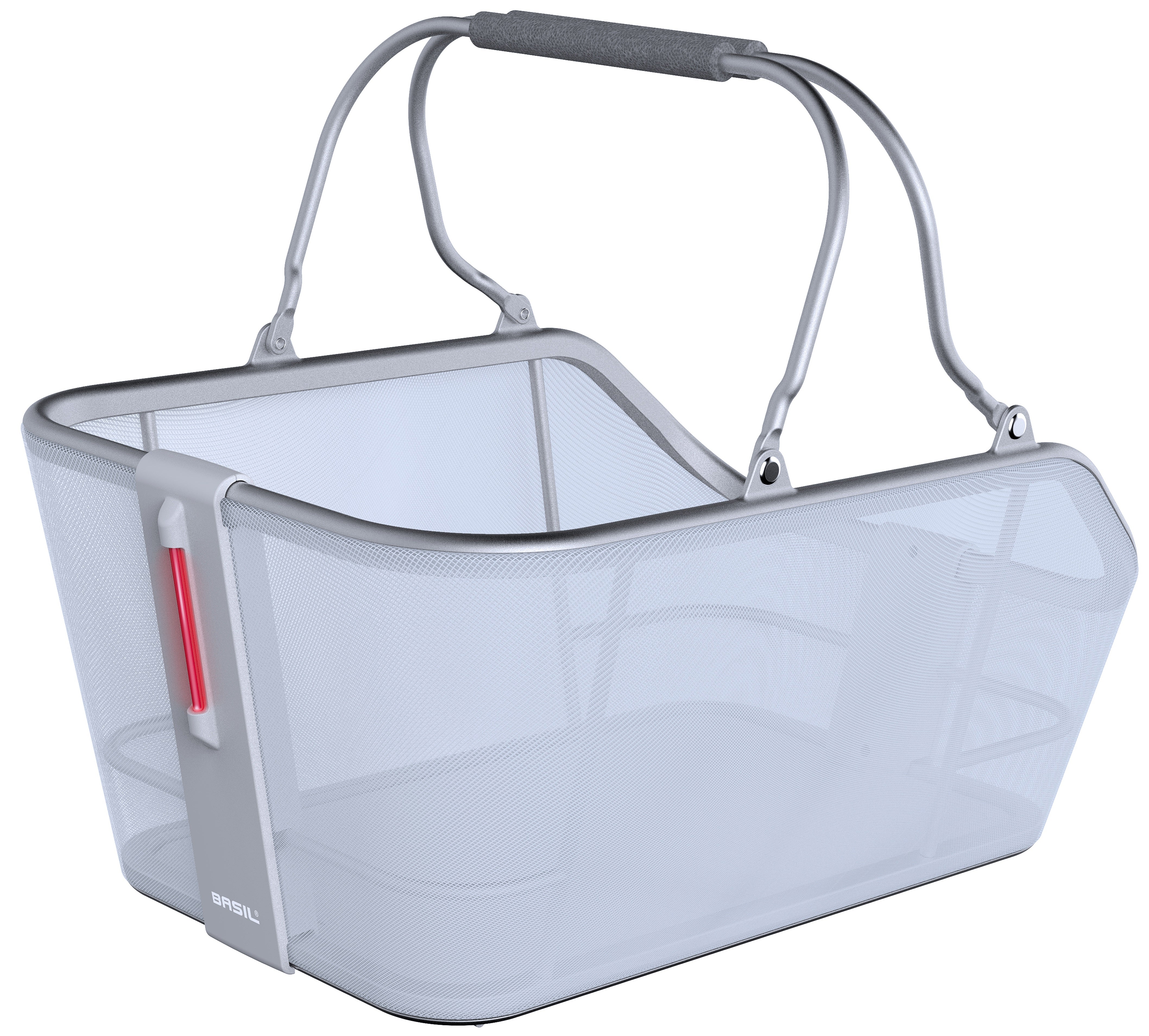 Fietsmand Basil Cento Tech Fiber Nordlicht MIK met bagagedragerbevestiging 21 liter 46 x 34 x 25 cm - blauw/zilver
