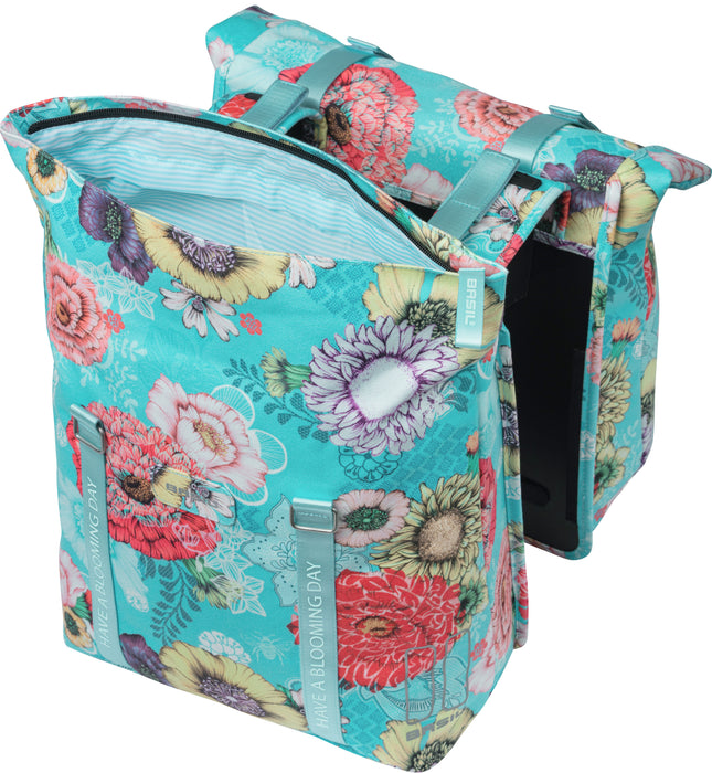 Dubbele fietstas Basil Bloom Field Double 35 liter 30 x 15 x 33 cm - sky blue