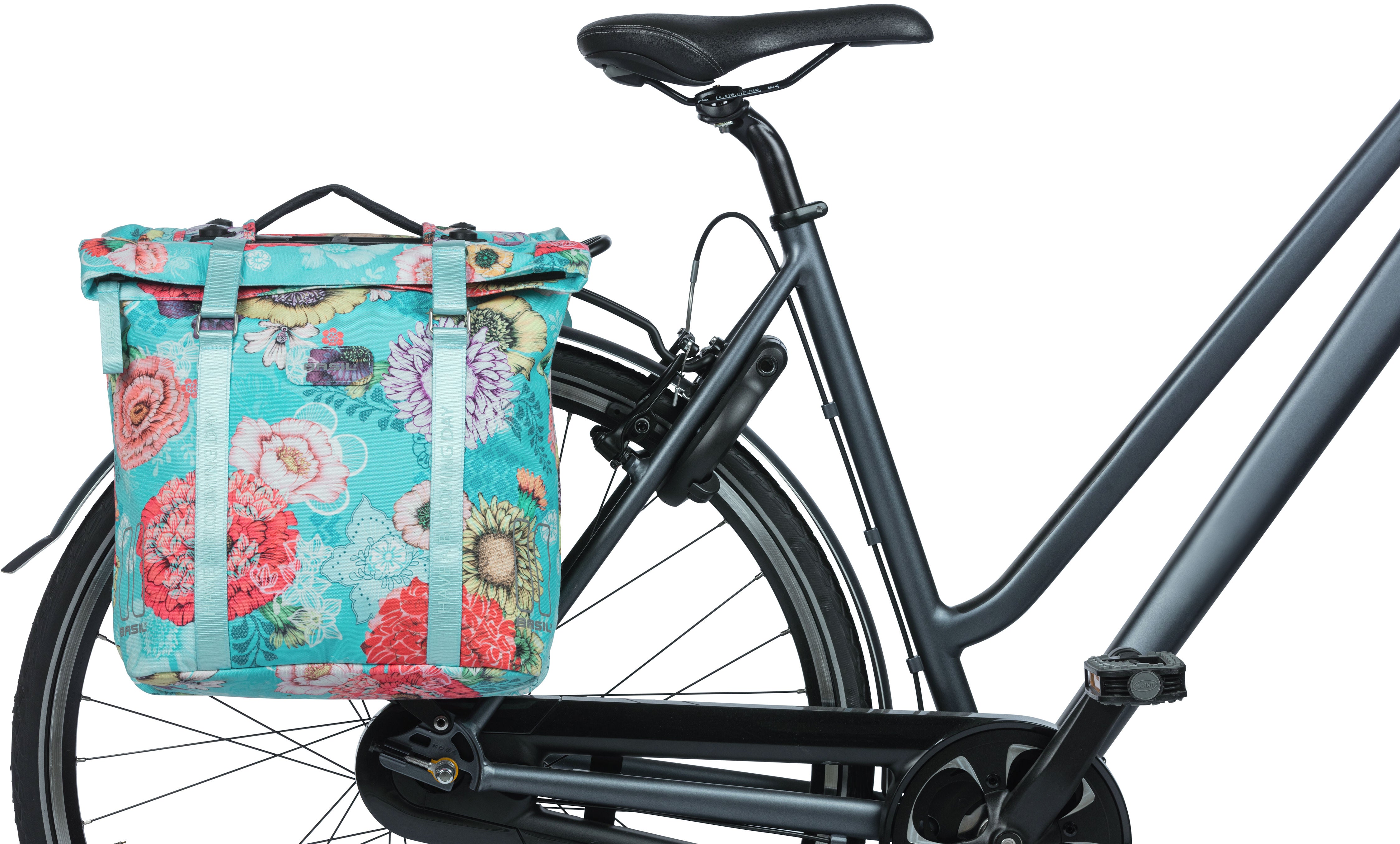 Dubbele fietstas Basil Bloom Field Double MIK 35 liter 30 x 15 x 33 cm -  sky blue
