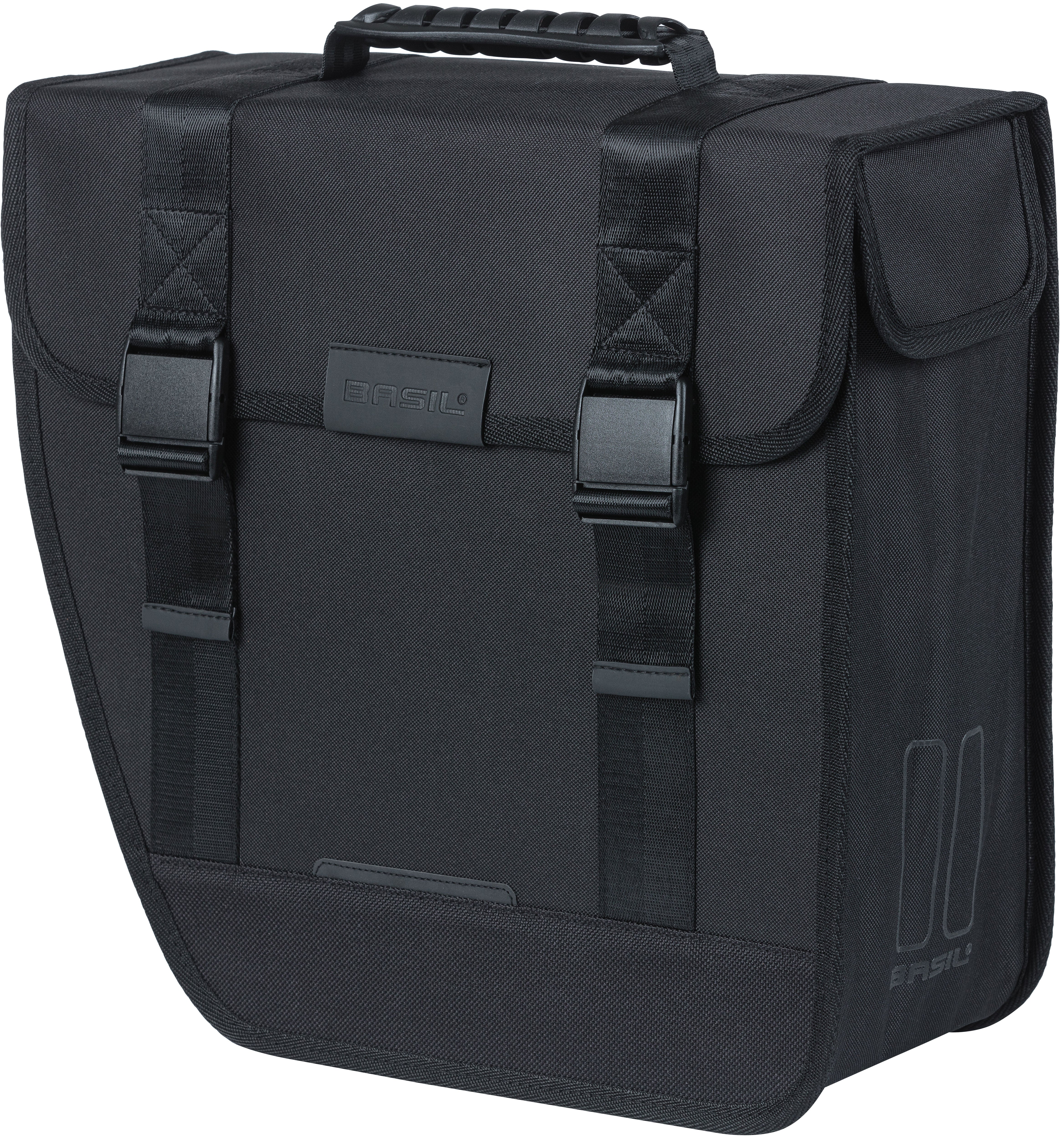 Fietstas Basil Tour Single Left 14 liter 34 x 14 x 34 cm - zwart