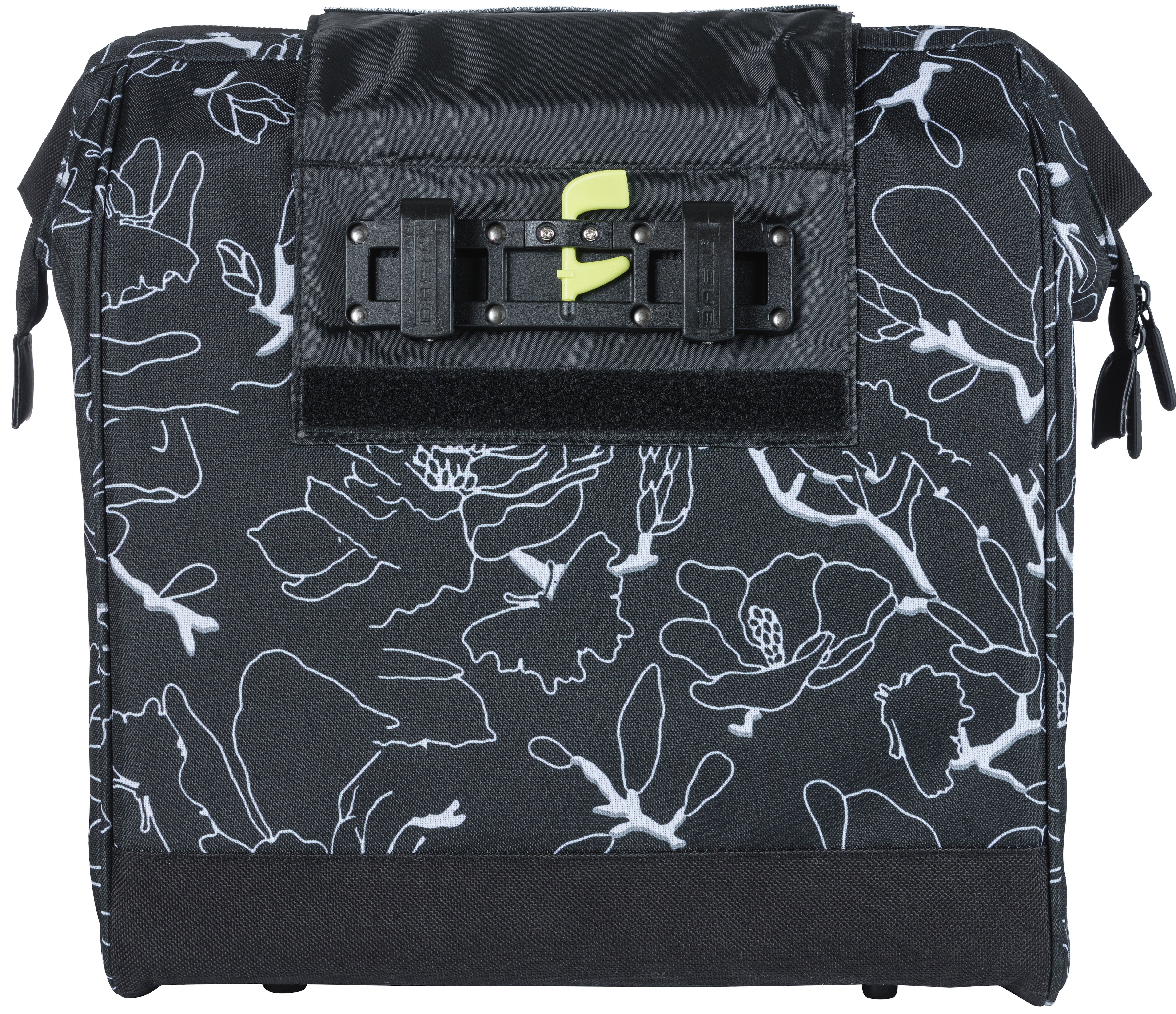 Fietsshopper Basil Grand Flower 23 liter 34 x 19 x 35 cm - zwart