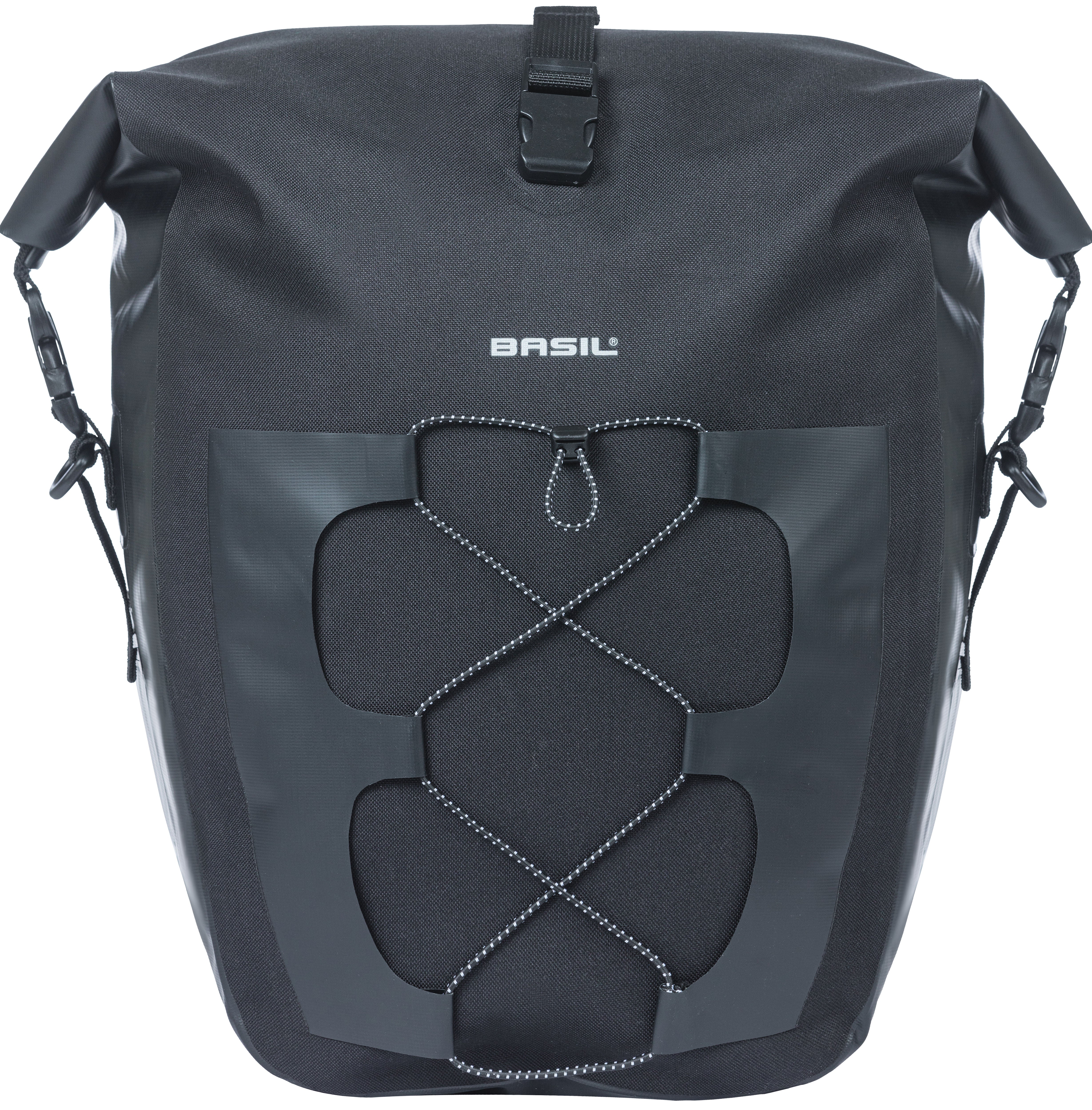 Fietstas Basil Navigator Waterproof 25-31 liter 32 x 15 x 37 cm - zwart