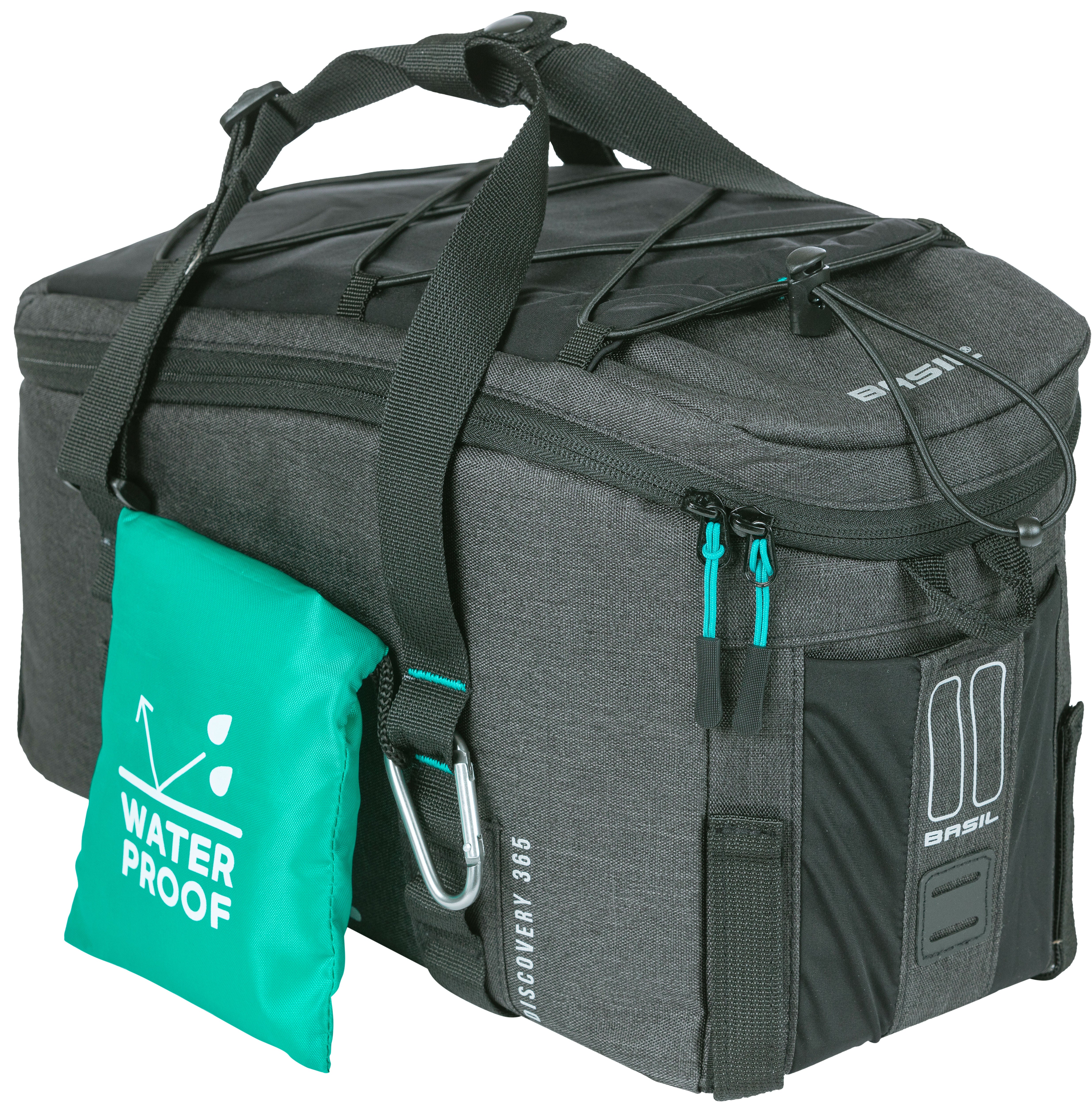 Bagagedragertas Basil Discovery 365D 9 liter 36 x 16 x 20 cm - zwart melee