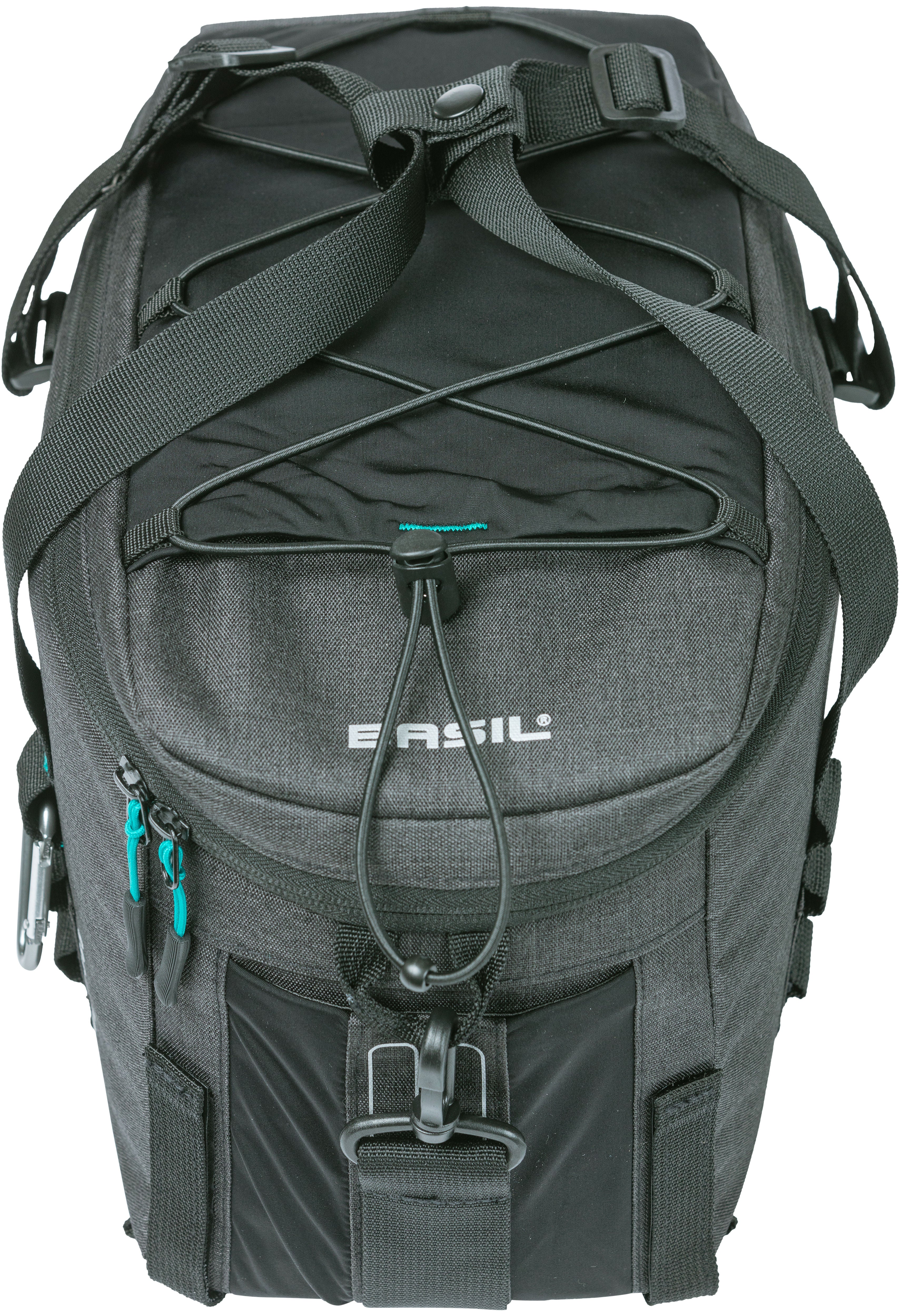 Bagagedragertas Basil Discovery 365D 9 liter 36 x 16 x 20 cm - zwart melee