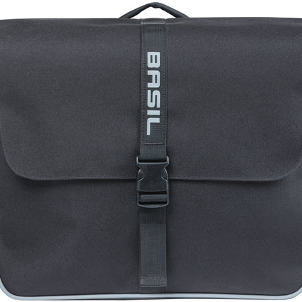 Dubbele fietstas Basil Forte MIK 35 liter 41 x 15 x 34 cm - zwart/zwart