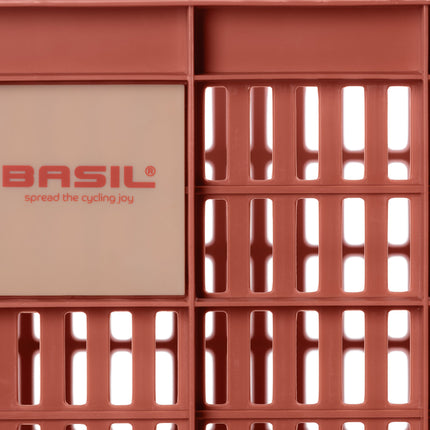 Fietskrat Basil Crate large 40 liter 34 x 49 x 27 cm - terra red