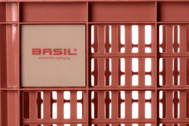 Fietskrat Basil Crate large 40 liter 34 x 49 x 27 cm - terra red