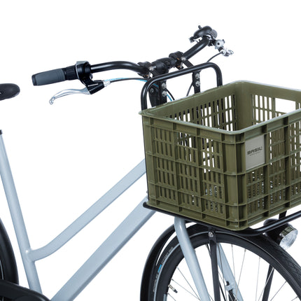 Fietskrat Basil Crate medium 27 liter 34 x 40 x 25 cm - moss green
