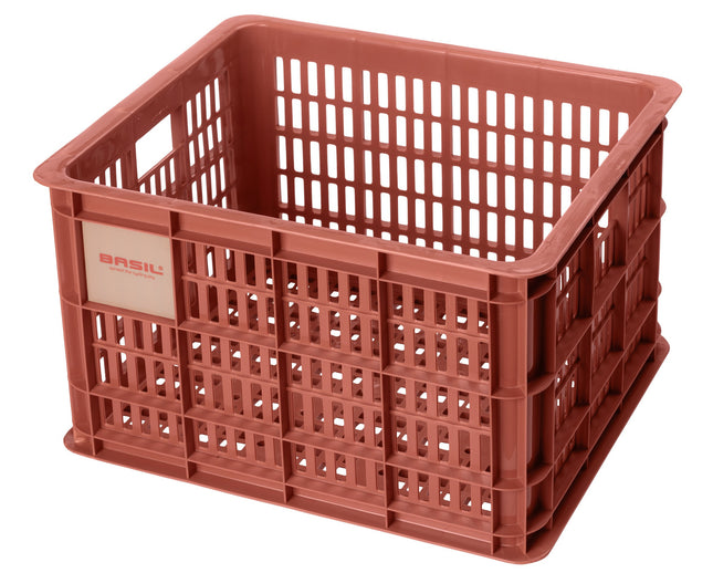 Fietskrat Basil Crate medium 27 liter 34 x 40 x 25 cm - terra red