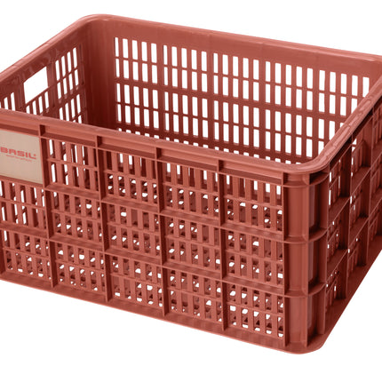 Fietskrat Basil Crate large 40 liter 34 x 49 x 27 cm - terra red