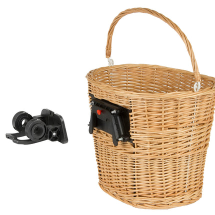 Rieten fietsmand M-Wave Eco - afneembaar