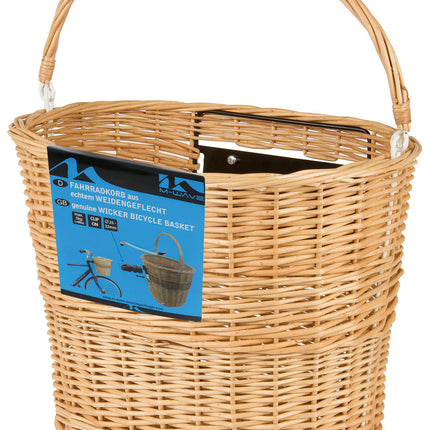Rieten fietsmand M-Wave Eco - afneembaar