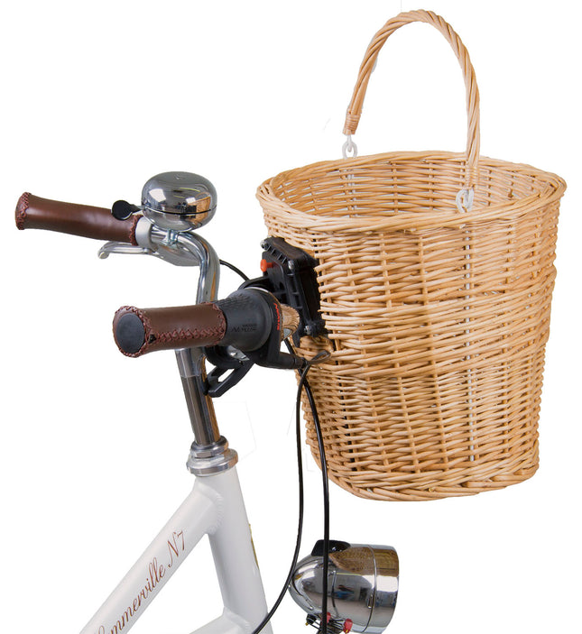 Rieten fietsmand M-Wave Eco - afneembaar