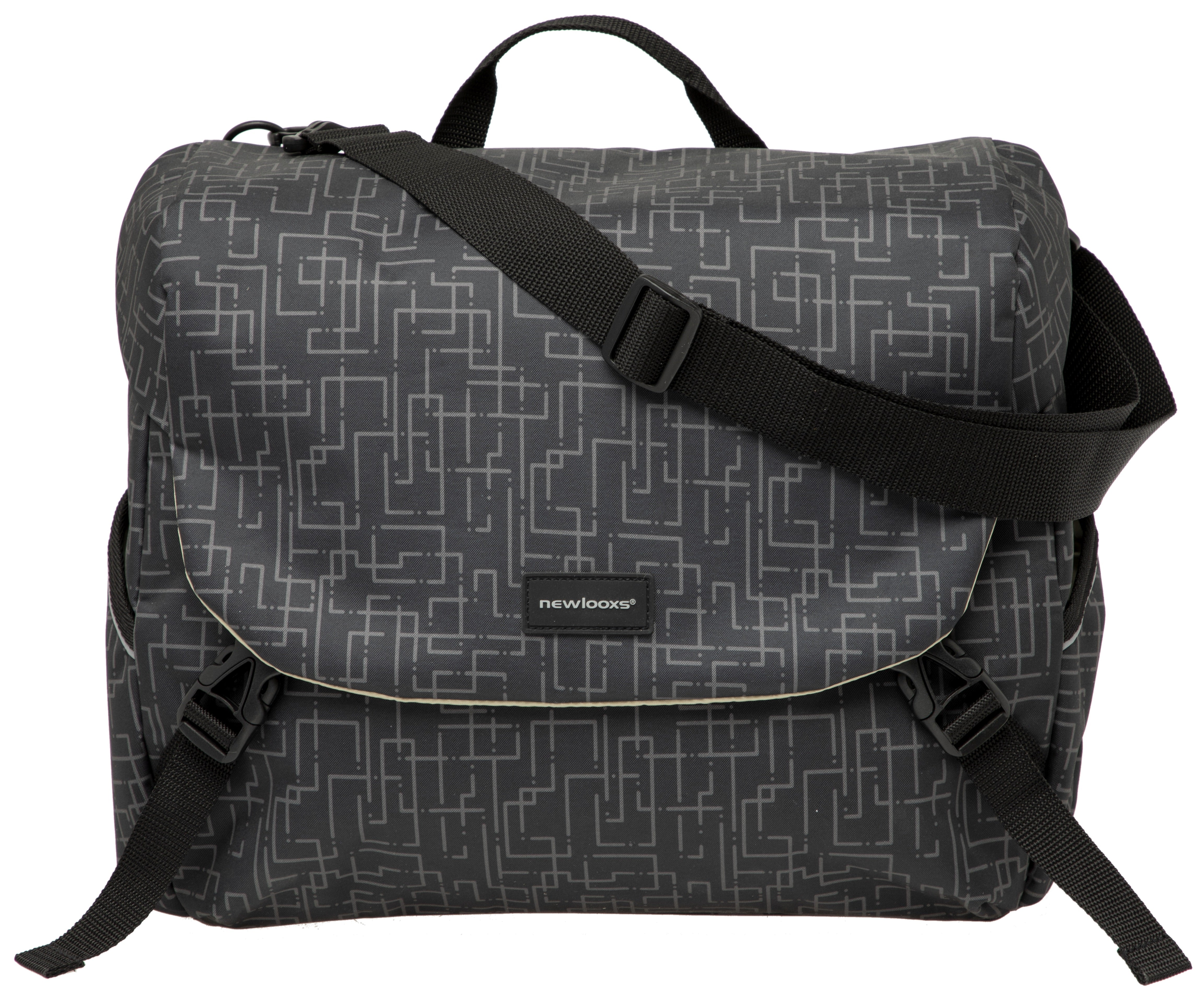 Enkele fietstas New Looxs Mondi Joy Single 18,5 liter 36 x 16 x 32 cm - ivy black