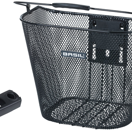 Fietsmand Basil Bremen KF 26 x 35 x 29 cm - zwart (met Ahead-Stemholder)