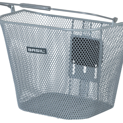 Fietsmand Basil Bremen KF 14 liter 26 x 35 x 29 cm - zilver (zonder houder)