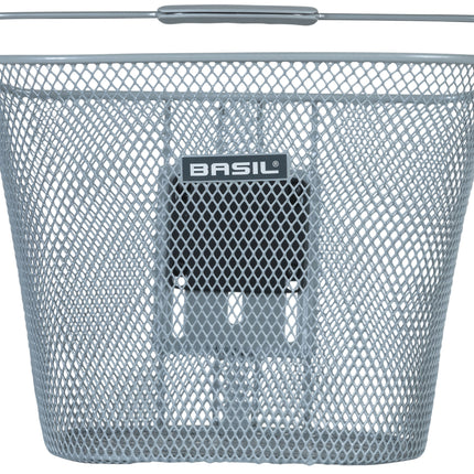 Fietsmand Basil Bremen KF 14 liter 26 x 35 x 29 cm - zilver (zonder houder)