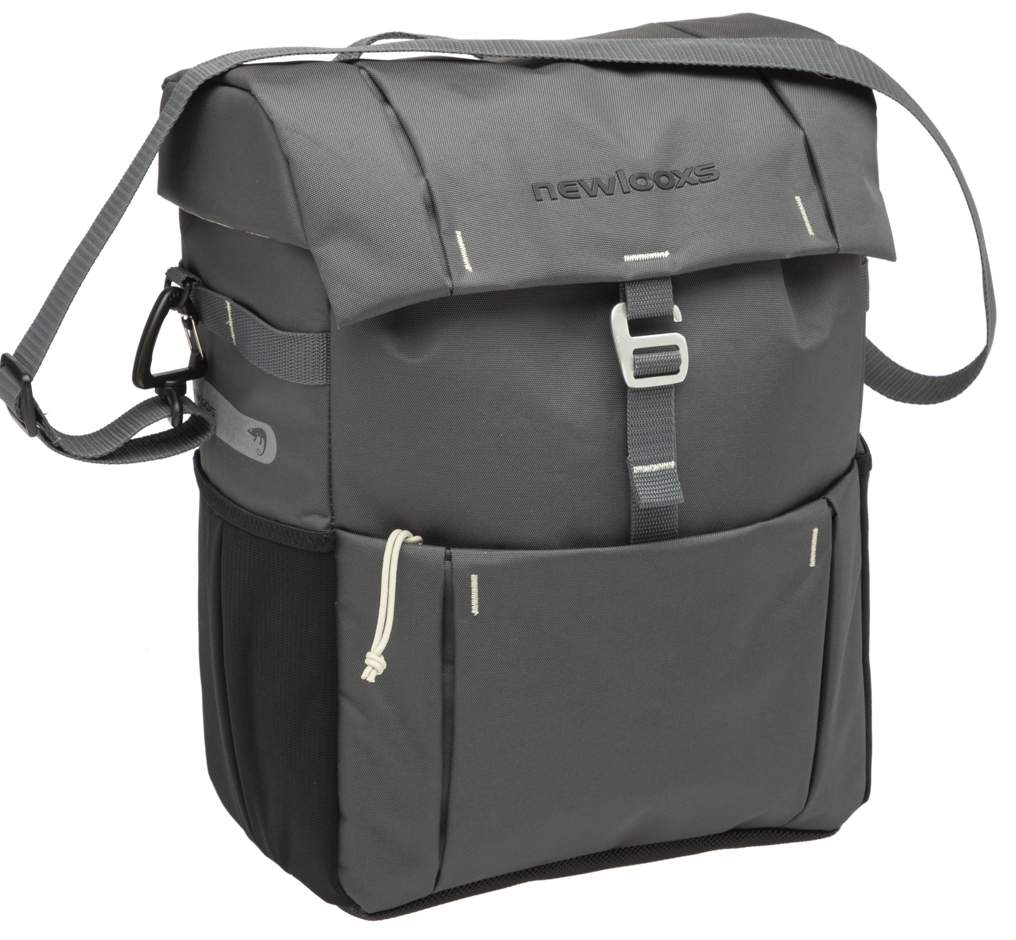 Enkele fietstas New Looxs Vigo Single 18,5 liter 31 x 15 x 40 cm - grijs