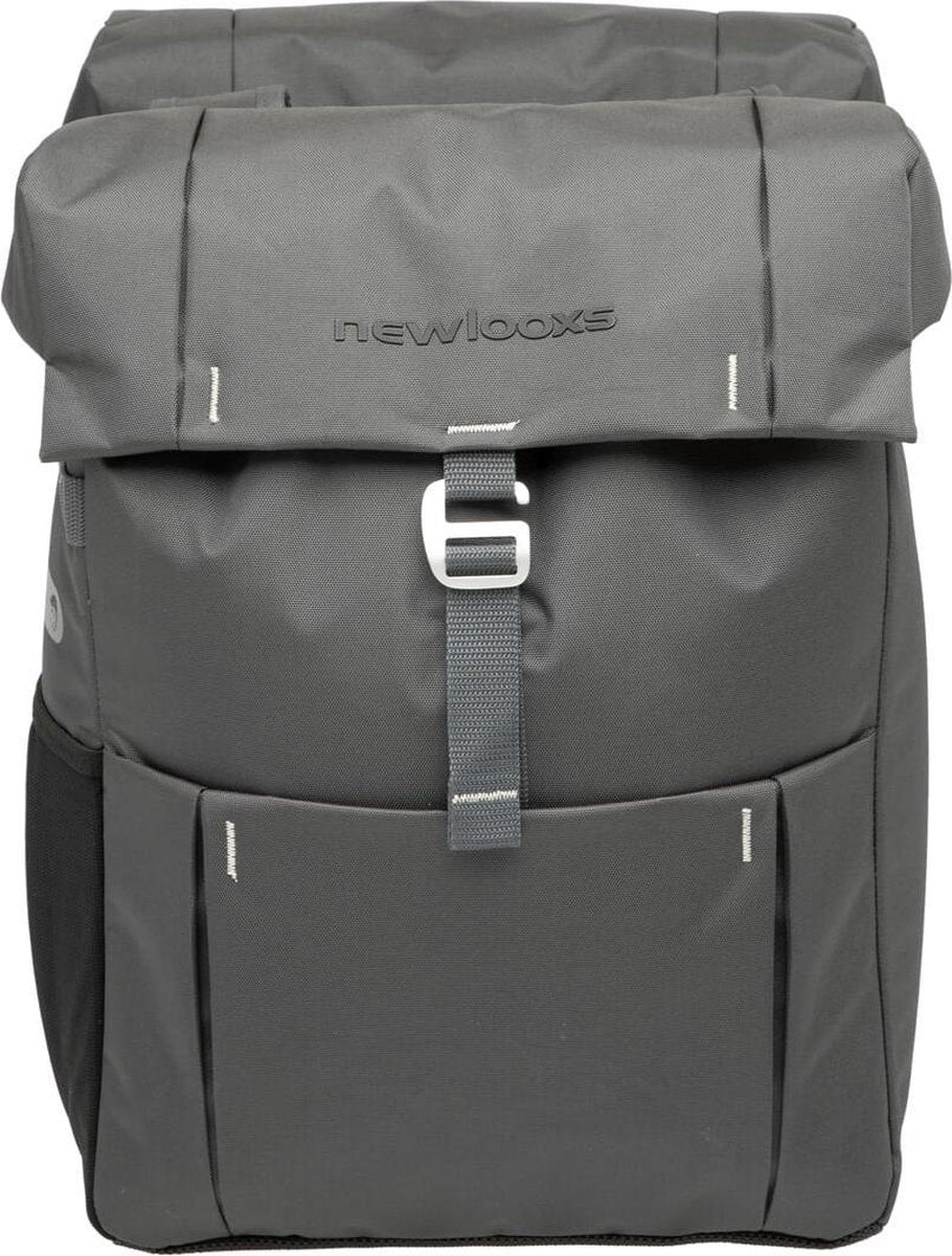 Dubbele fietstas New Looxs Vigo Double 37 liter 31 x 15 x 40 cm (2x) - grijs