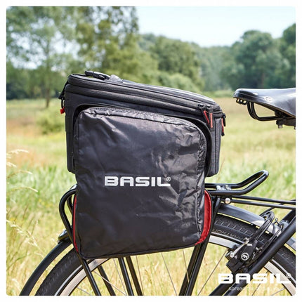 Bagagedragertas Basil Sport Design Trunkbag 7-15 liter 36 x 26 x 18 cm - zwart