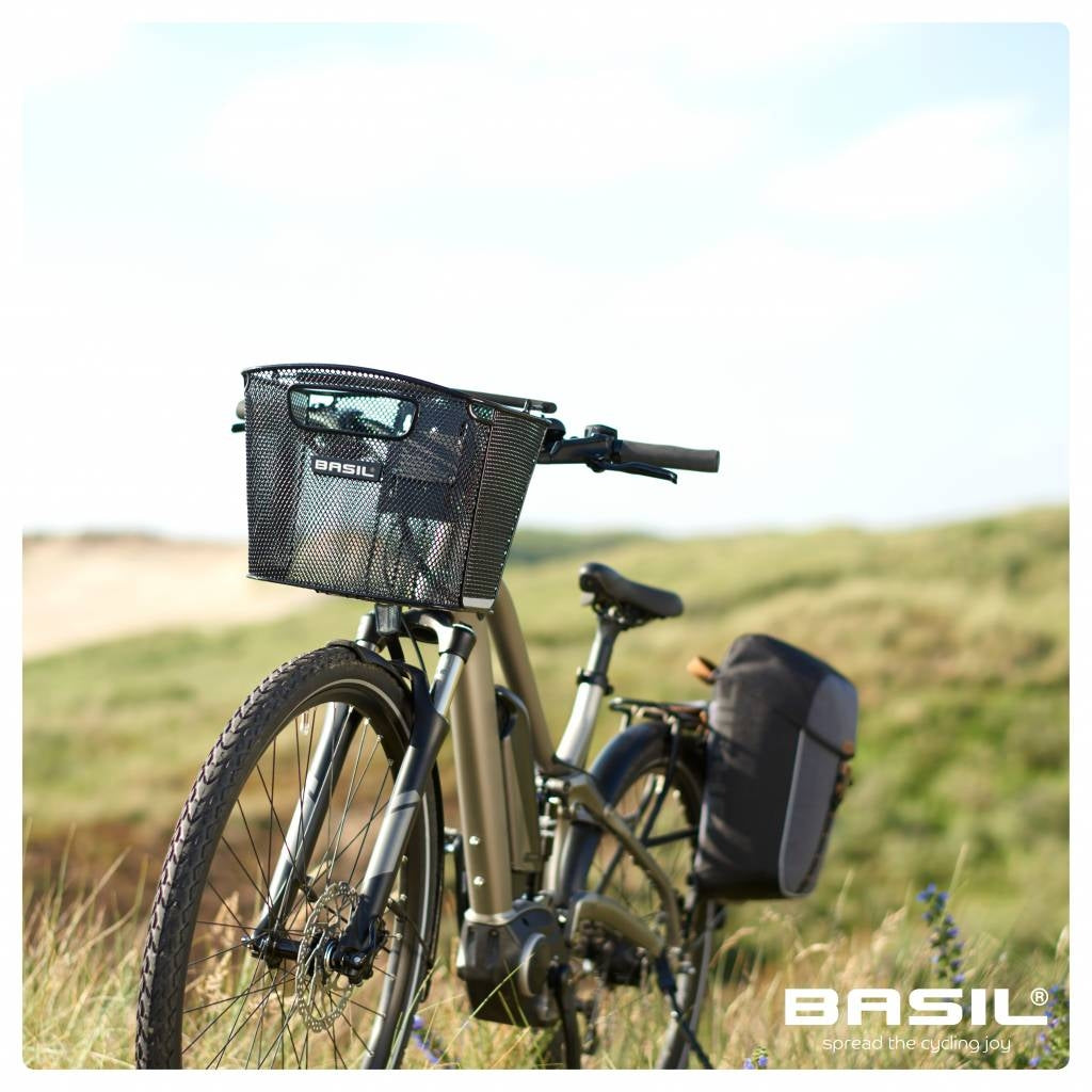 Fietsschoudertas Basil Miles Daypack 16 liter 33 x 17 x 41 cm - zwart/grijs