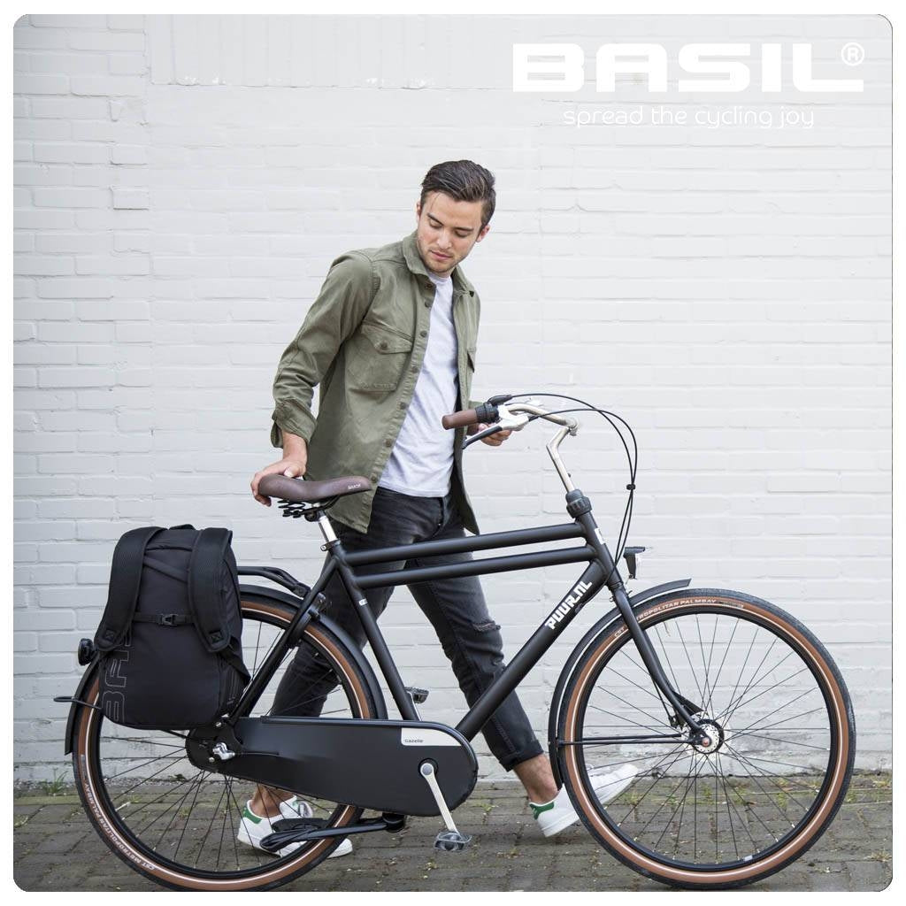 Fietsrugzak Basil Flex Backpack 17 liter 33 x 17 x 52 cm - zwart