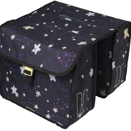 Dubbele fietstas Basil Stardust voor kinderfiets 20 liter 32 x 15 x 34 cm - nightshade