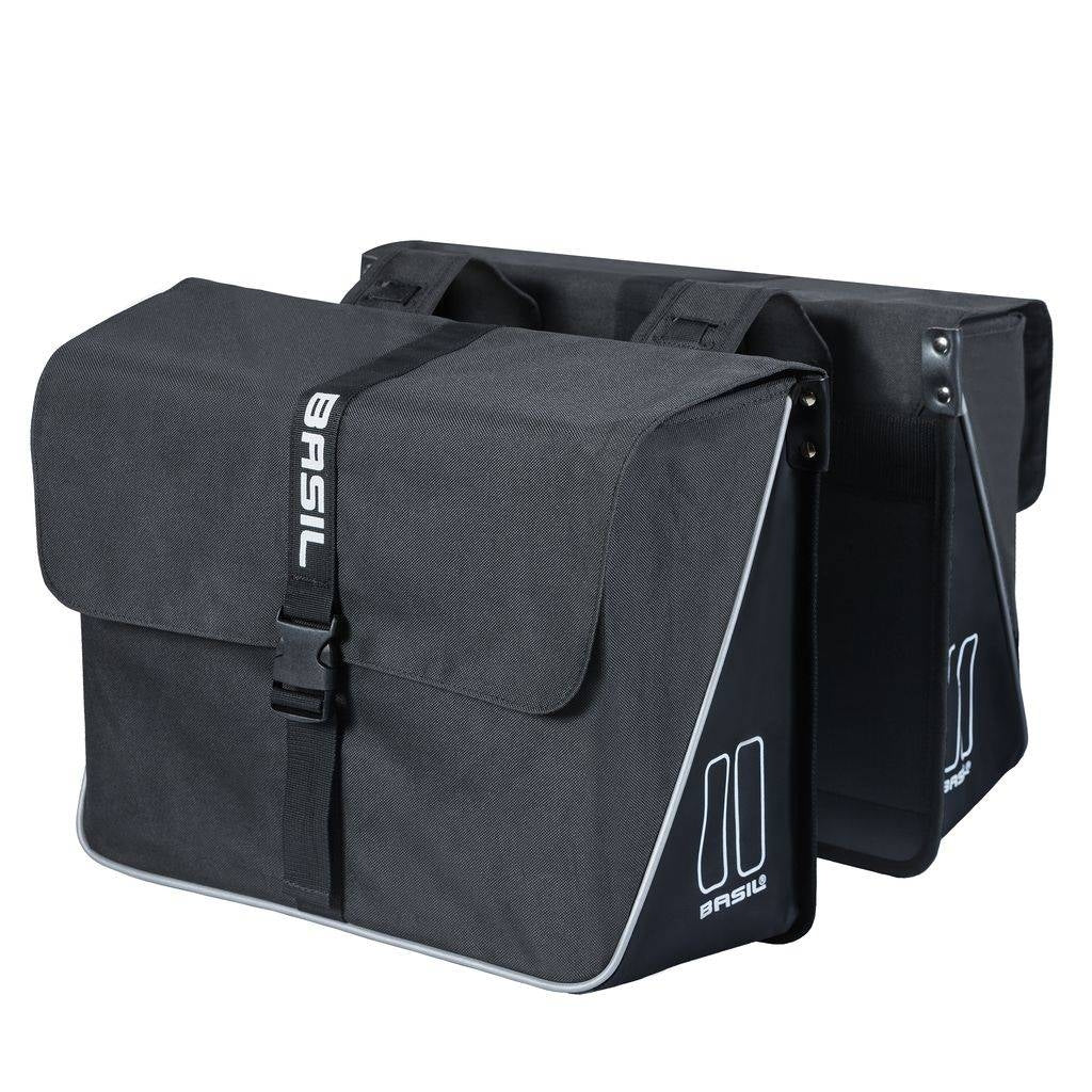 Dubbele fietstas Basil Forte 35 liter 41 x 15 x 34 cm - zwart