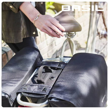 Basil DBS Detachable Bag System - afneembare bevestigingsplaten - zwart